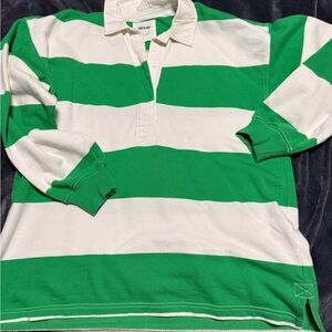 Aerie Green and White Casual Top